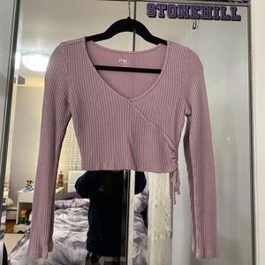 Pac-sun pink cropped side clinch